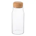 Glass Storage Bottle with Cork Lid Modern Kitchen Pantry Food Canister 720ml