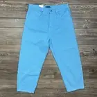 Levi's Made & Crafted Women’s Barrel Crop Jeans Organic Cotton Teal Size 32 NWT