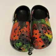 Crocs CLASSIC CYBER BEACH CLOG Men’s Size 9 Multi Black
