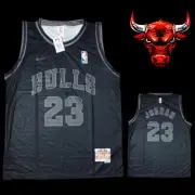 CHICAGO BULLS NBA BLACK AND GREY MICHAEL JORDAN 23 JERSEY SIZE 3XL