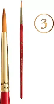 Heritage, Series 4050, Synthetic Sable Paint Brush for Watercolor, Round, 3