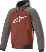Alpinestars Chrome Sport Motorcycle Hoodie, grey-red, Size 2XL for Men Grey Red
