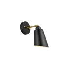 Living District Halycon 1 Light Wall Sconce, Black/Brass - LD2354BK