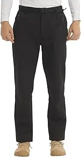 [Lanbaosi] Fleece Lined Pants Men Waterproof Windproof Insulated Winter Hiking Pants Warm Outdoor Snow Ski Trousers with Pockets