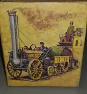 Avon Train Steam Engine Golden Rocket 022 0-2-2 After Shave Vintage w/Box (10B)