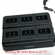for Baofeng BF-888S Retevis H-777 Six-Way Charger Multi Unit Ham Radio Charger