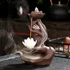 Incense Burner Censer Burner Lotus Backflow Incense Burner with 10 Incense