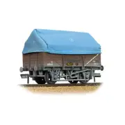 Bachmann 33-085D OO Gauge 5 Plank China Clay Wagon BR Bauxite (TOPS) With Hood [