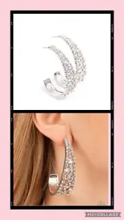 Paparazzi ~ Cold as Ice ~ Multi/IRIDESCENTHoop Earrings ~ Gorgeous