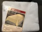 Vintage NOS Beacon Salem Light Blue Poly Blanket Nylon Binding Twin/Full 72x90"