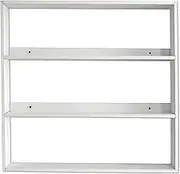 Modern Wooden 3-Tier Floating Wall Shelf, Space-Saving DIY Rack Design, Decorative Storage Organizer. (White)