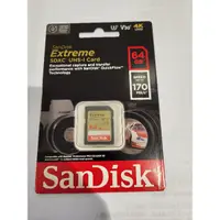 在飛比找蝦皮購物優惠-SanDisk 64GB Extreme SDXC V30 