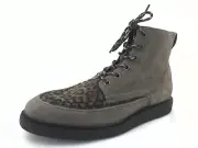 AllSaints Moth Mens Leather Suede Boot Taupe Animal Print US 12 EU 45 UK 11