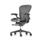 【Herman Miller】Aeron2.0全功能 鋼製腳 碳灰色 B SIZE DW扶手(功能最頂配☆ 經典再進化 二代人體工學椅)