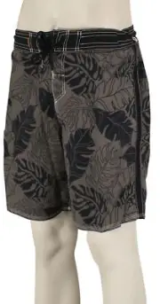 Quiksilver Waterman Throwback Print 19" Boardshorts - Black Throwback - New