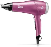 VS Sassoon Shine Lustre Hair Dryer, DC Motor, 2200 Watts, 3 Heat & 2 Speed Settings, Cool Shot, Ceramic & Aloe for Shine & Frizz , Includes Concentrator, Diffuser, 2 Sectioning Clips & Bag. Pink (VSLE5292A)