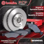 Rear Brembo Disc Brake Rotors + BCP Pads for Honda Integra GSi DA9 Jazz GD (for: Honda)
