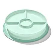OXO Tot Stick & Stay Suction Divided Plate - Opal