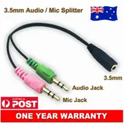 PC Computer Laptop Audio Mic to Apple Earphone Headset Connector Adapter Cable