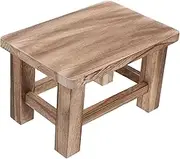 BAZEITFLOW 1Pc Solid Wood Step Stool for Vintage Inspired Shoe Changing Stool Ergonomic Design Solid Wood Material Versatile Small Stool for Living Room Room