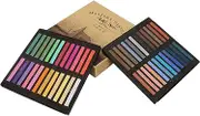 Baxnore Round Chalk Pack, Painting Chalk Set, Blackboards Chalk Pens, Fluorescent Crayons, Washable Chalks Set, Colour Chalk for Parties Schools (48 Colors)