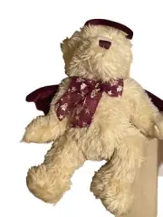 Harrison Bear HSN 2000 Special Edition Light Tan Dark Red Wings & Halo 15" Tall