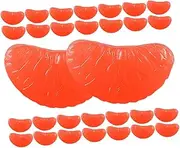 Vivid Miniature Grapefruit Charms 40pcs PVC Slices Creative Phone Case Add-ons and Decorative Ornaments