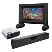 Laser Full HD Outdoor Projector Bundle with 144" Inflatable Screen & Bluetooth Soundbar