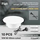 10X LED Downlights 90mm Cutout 10W Non-Dim Tri Colour Changeable Down Light SAA
