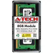 A-Tech 8GB 2Rx8 PC4-21300 DDR4 2666 MHz ECC SODIMM MicroServer NAS Memory RAM x1
