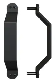 Rolltrak Spares BARN DOOR RAISED HANDLE 90120,Matt Black Powder Coated Steel