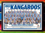 Framed 2022 NORTH MELBOURNE KANGAROOS AFL Poster - 45cm x 32cm x 3cm
