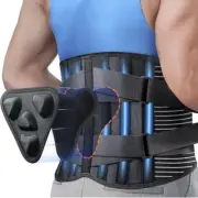 Large | Lower Back Brace w 3D Lumbar Accupoint Massage Pads