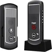 PANDAAR Doorbell, Wireless Intercom System Solar Powered,Two-way Intercom Doorbell with 4900ft Range, 21 Chimes, 16 Channels, Waterproof Door Chime Kit for home,Business,Classroom（Black）