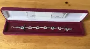 JACQUELINE KENNEDY MULTI COLOR GEMSTONE SILVER TONE BRACELET CAMROSE KROSS NIB