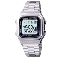 在飛比找博客來優惠-【CASIO】復古實務型電子腕錶-(A-178WA-1A)