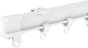 Curtain Tracks Ceiling, Wall Mount for Windows and Room Divider Curtains, Curtain Track, Curtain Rail System with Runners(White,8m/26ft)