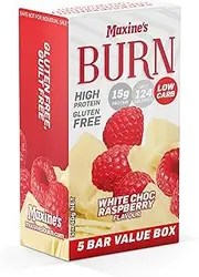 Maxine's Burn Bar 5 x 40g White Choc Raspberry
