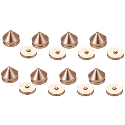 8 Set Speaker Stand Feet Foot Pad Aluminium Alloy Metal Spikes Cone Floor3717