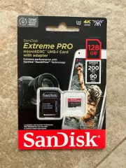 SanDisk Extreme PRO 128GB microSDXC UHS-I Card with adapter