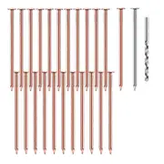 25 Pcs Copper Nails to Killing Trees,3.5 Inch Pure Copper Nails Bulk,Stump Removal Spikes Hardware Copper Silver