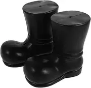 Generic Set of 2 Miniature Clown Shoes Mini Boot Models Ideal for Craft Projects Dollhouse Decorations Santa Shoe Model