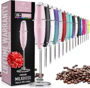 Zulay Original Milk Frother Handheld Foam Maker for Lattes - Whisk Drink Mixe...