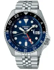 [Seiko] 5 Sports GMT Watch in Blue Dial