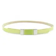Escada $165 Bright Spring Green Narrow Patent Leather Belt sz 10/40 DE