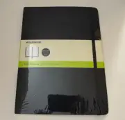 Moleskine Classic Notebook, 192 PAGES, XL (7.5" x 9.5") Plain/Blank, Black