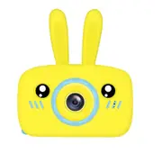 2 Inch Hd Screen Digital Mini Camera Kids Cartoon Cute Toys Outdoor Photography Props For Child Yellow Rabbit