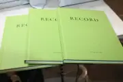 Lot of 3 United Press Record Books Log Accounting Hard Bound 8" x 10" Green