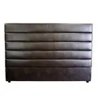 Heather Queen Upholstered Bed Head Headboard PU Walnut Brown