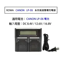 在飛比找樂天市場購物網優惠-【eYe攝影】ROWA CANON LP-E6 LPE6 L